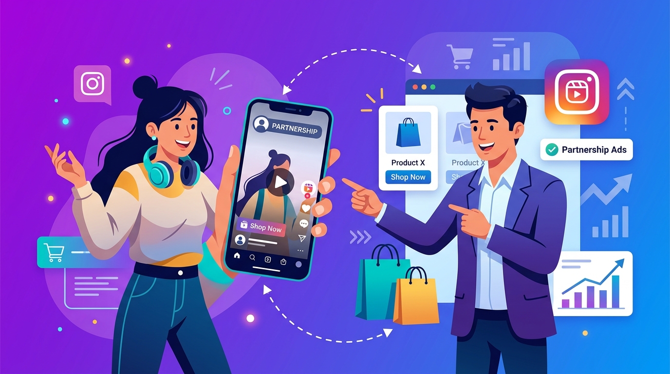 Meta Partnership Ads for Ecommerce - Creator Collaborating with Brand on Instagram Reels