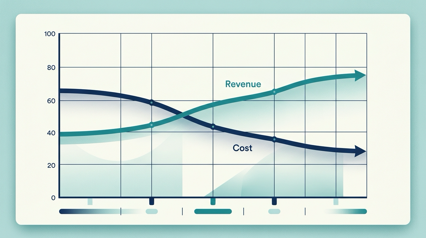 Chart showing how to lower CAC on Meta ads for ecommerce while maintaining advertising scale